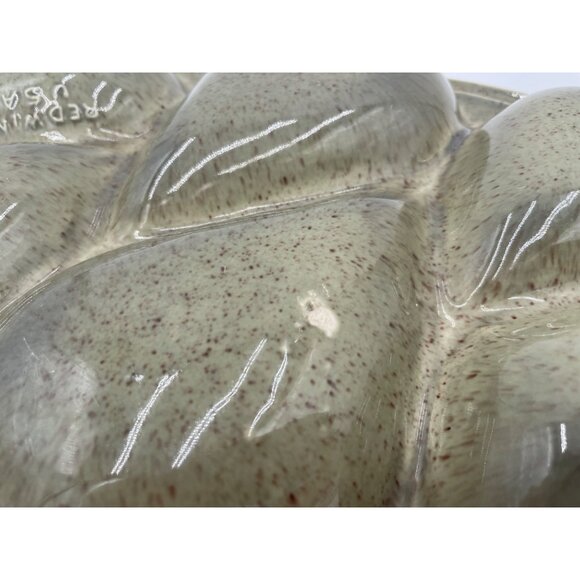 Red Wing USA 80S Vintage Green Relish Tray Oval Serving Dish Ceramic Mid-Century - Picture 4 of 7